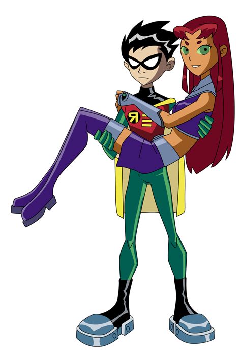 team titans robin and starfire